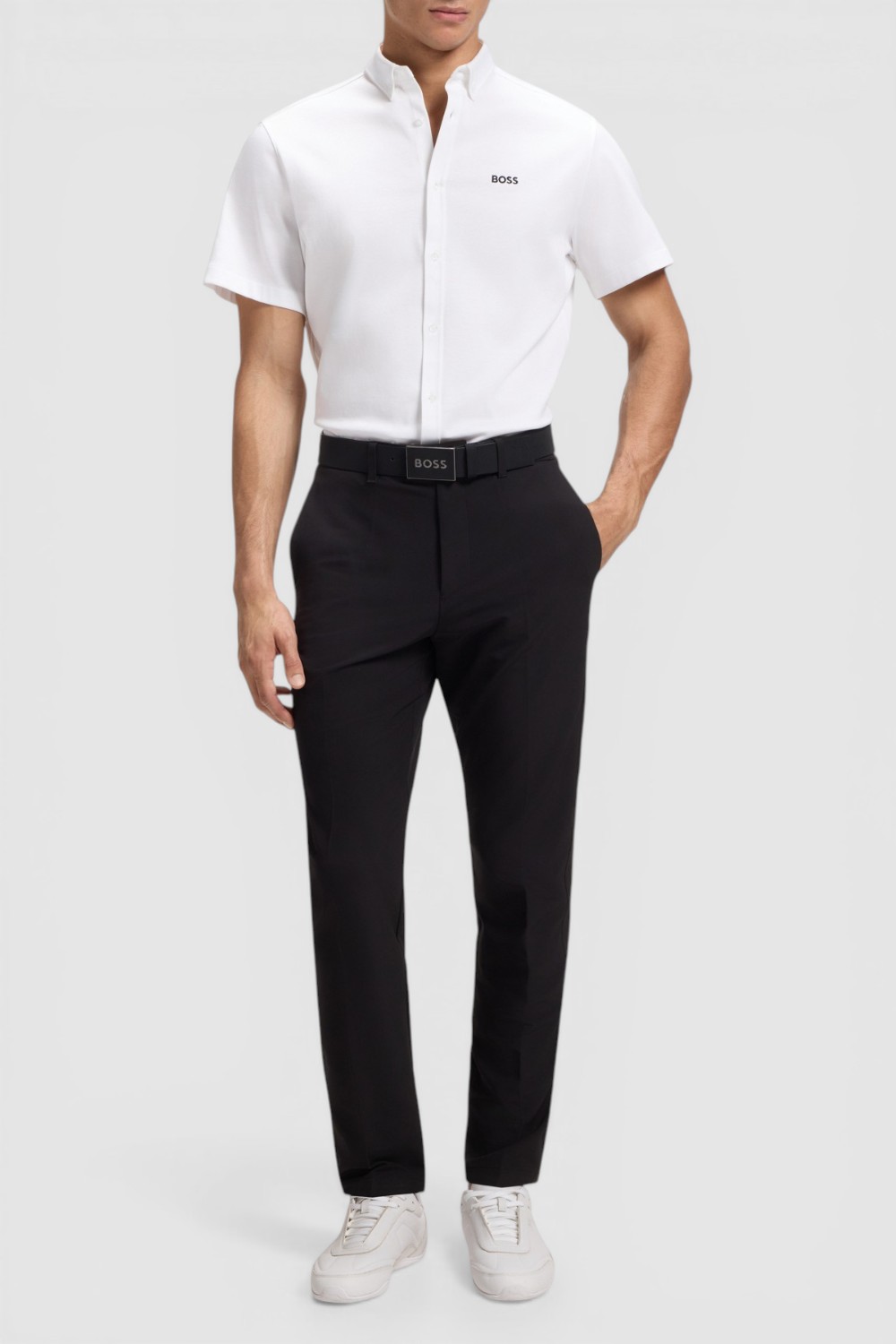 חולצה מכופתרת שרוול קצר